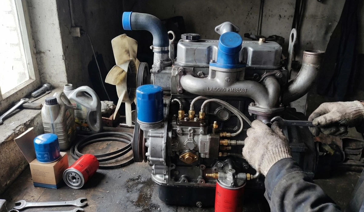 Обслуговування двигуна KM385BT мінітрактора та вибір запчастин