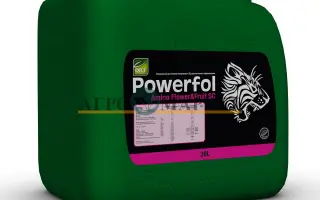 Паверфол, р. (N – 0 – 16,5%, Р2О5 – 0 – 12,2%, К2О – 0 – 18,2%,