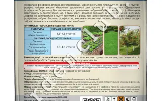 Борошно фосфоритне Верхньокамське, марки А, Б, В