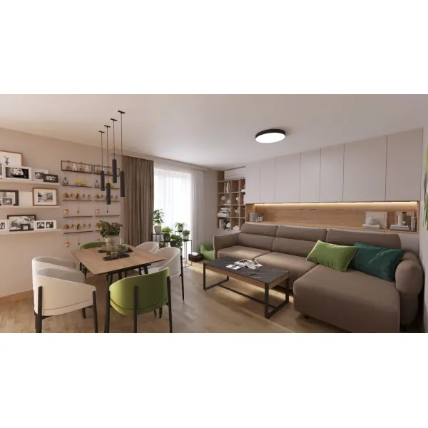 Дизайн однокомнатной квартиры для любителей сельской жизни: декор с элементами природы и сельского хозяйства.