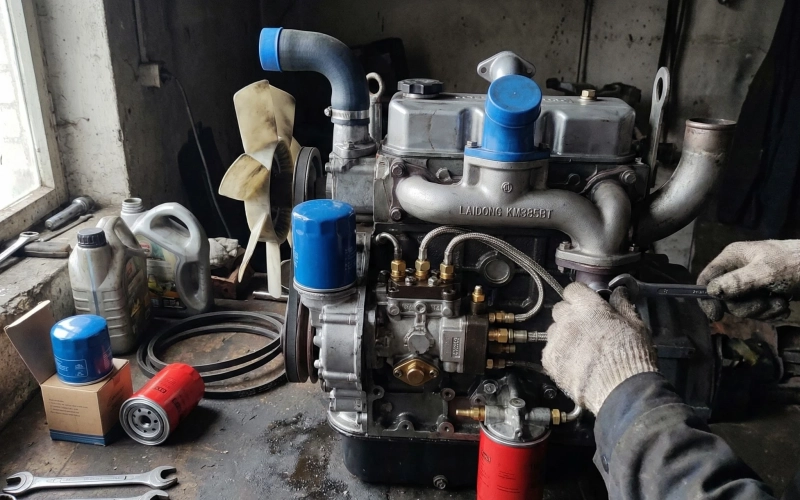 Обслуговування двигуна KM385BT мінітрактора та вибір запчастин Обслуговування двигуна KM385BT мінітрактора та вибір запчастин